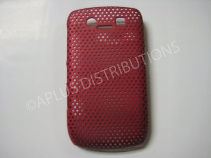 New Red Lattice Pattern Design Hard Protective Cover For Blackberry 8900 - (0058)