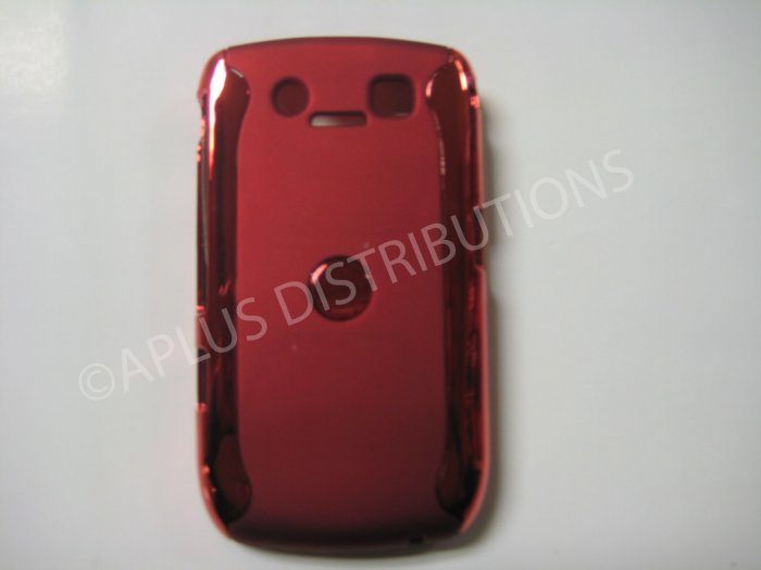 New Red Metallic Two Piece Design Hard Protective Cover For Blackberry 8900 - (0119)
