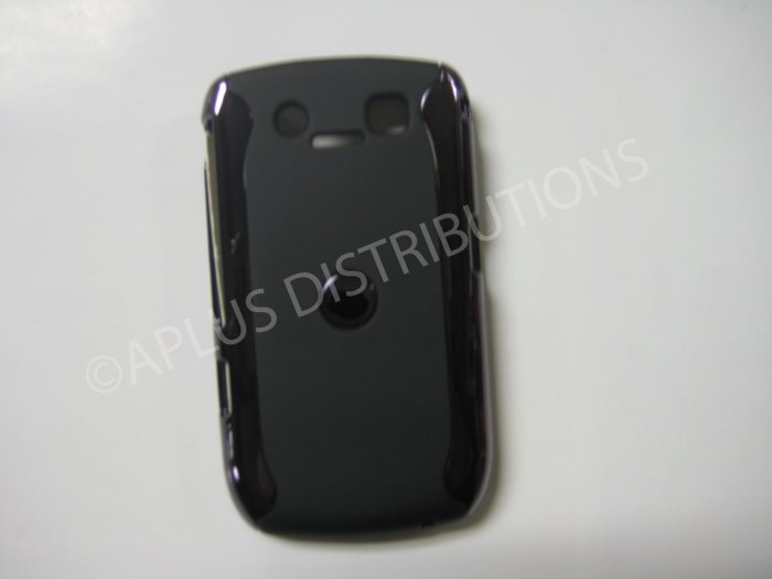 New Black Metallic Two Piece Design Hard Protective Cover For Blackberry 8900 - (0121)