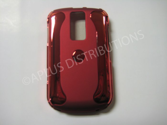 New Red Metallic Two Piece Design Hard Protective Cover For Blackberry 9000 - (0119)