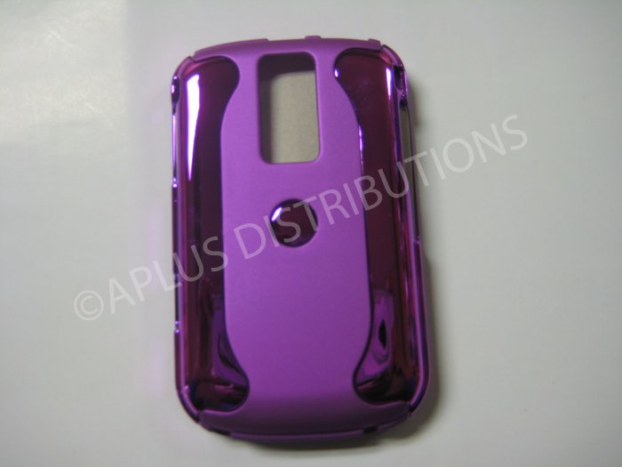 New Purple Metallic Two Piece Design Hard Protective Cover For Blackberry 9000 - (0120)