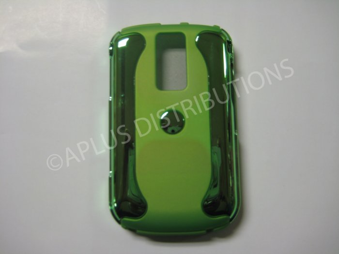 New Green Metallic Two Piece Design Hard Protective Cover For Blackberry 9000 - (0118)