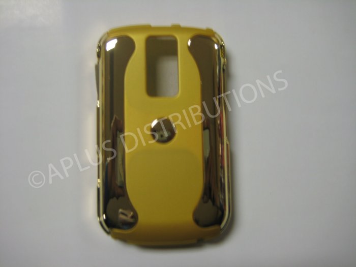 New Yellow Metallic Two Piece Design Hard Protective Cover For Blackberry 9000 - (0116)