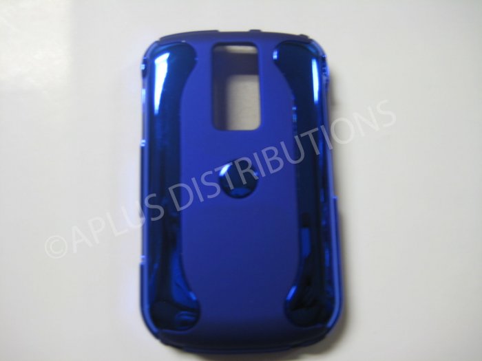 New Blue Metallic Two Piece Design Hard Protective Cover For Blackberry 9000 - (0124)