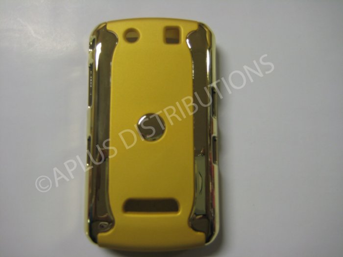 New Yellow Metallic Two Piece Design Hard Protective Cover For Blackberry 9500 - (0116)