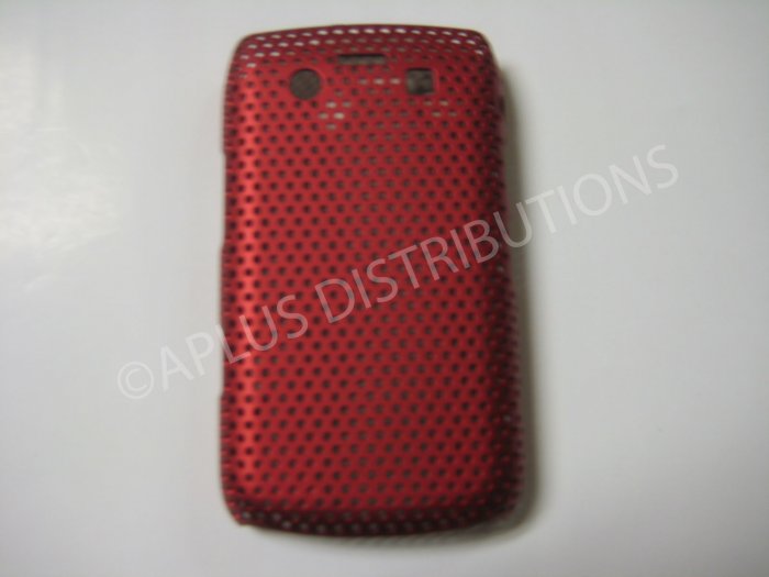 New Red Lattice Pattern Design Hard Protective Cover For Blackberry 9700 - (0058)