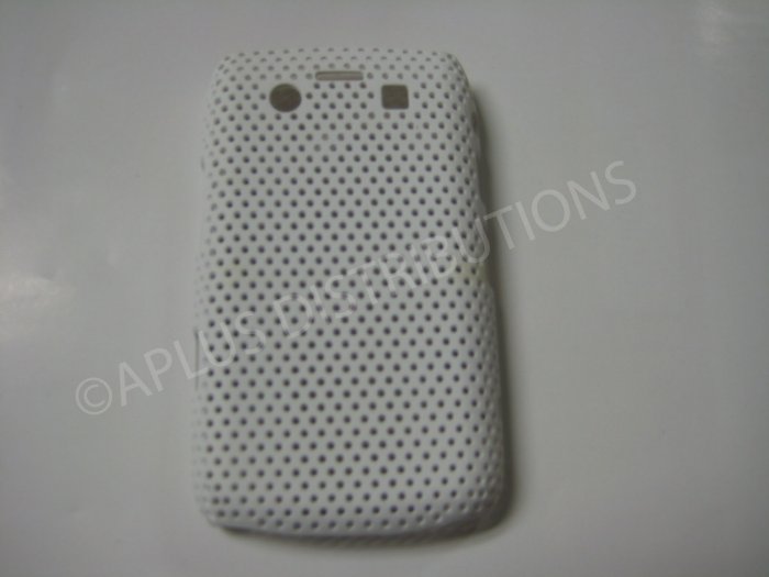 New White Lattice Pattern Design Hard Protective Cover For Blackberry 9700 - (0013)