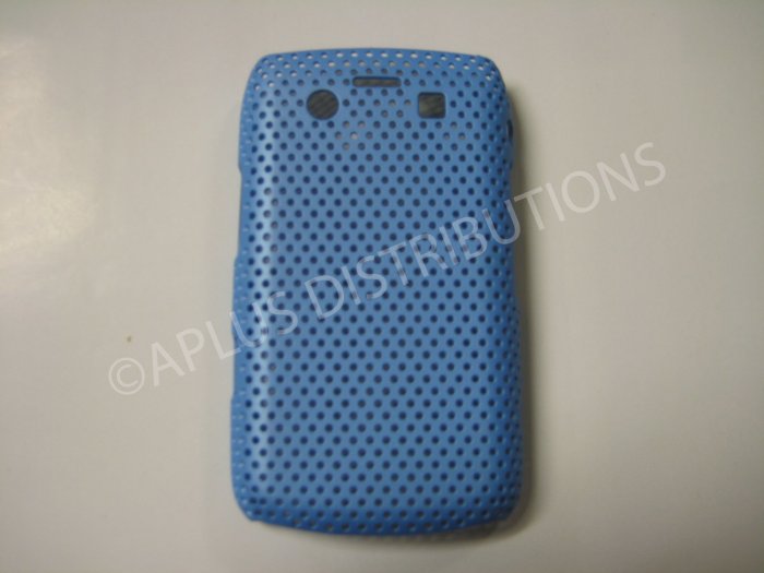 New Sky Blue Lattice Pattern Design Hard Protective Cover For Blackberry 9700 - (0057)