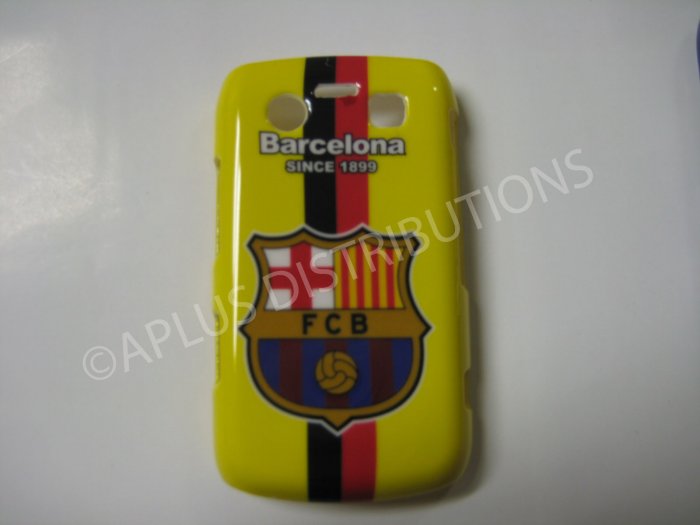 New Yellow Barcelona Fcb Design Hard Protective Cover For Blackberry 9700 - (0064)
