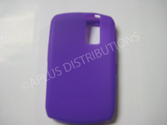 New Purple Solid Color Silicone Cover For Blackberry 8300 - (0151)