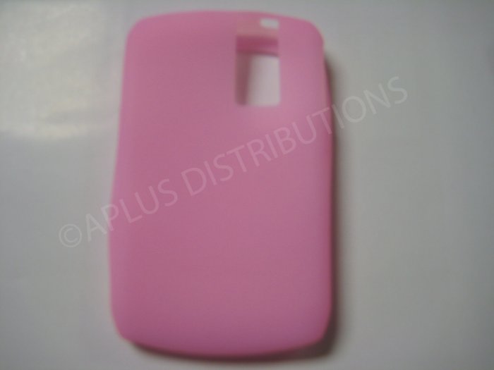 New Pink Solid Color Silicone Cover For Blackberry 8300 - (0153)