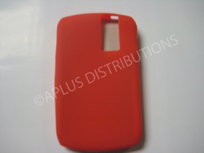 New Red Solid Color Silicone Cover For Blackberry 8300 - (0155)