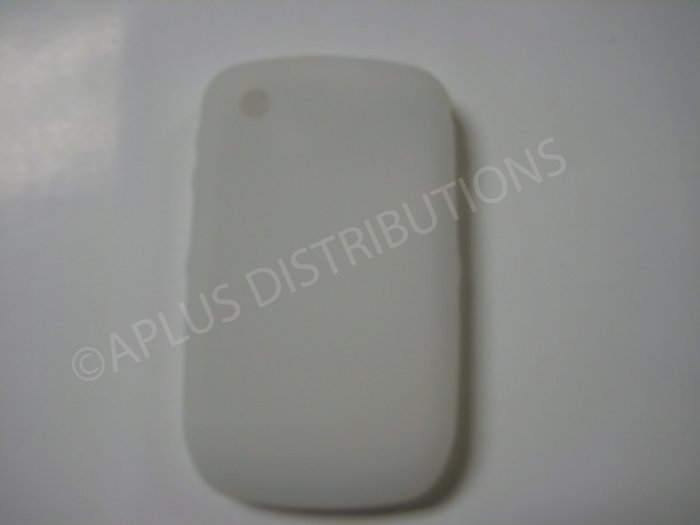 New Clear Solid Color Silicone Cover For Blackberry 8520 - (0152)