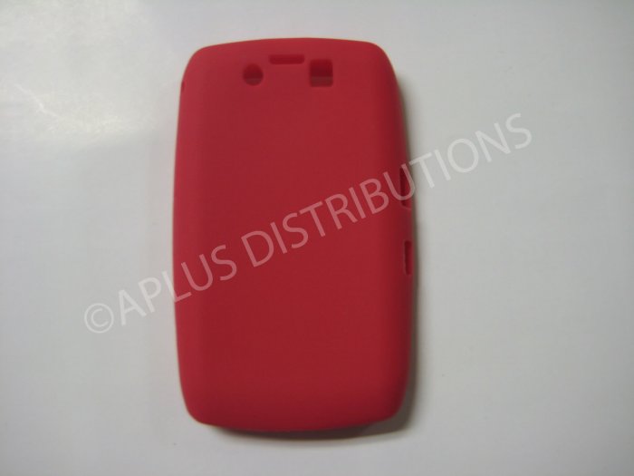 New Red Solid Color Silicone Cover For Blackberry 9500 - (0155)