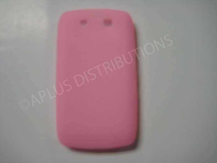 New Pink Solid Color Silicone Cover For Blackberry 9500 - (0153)