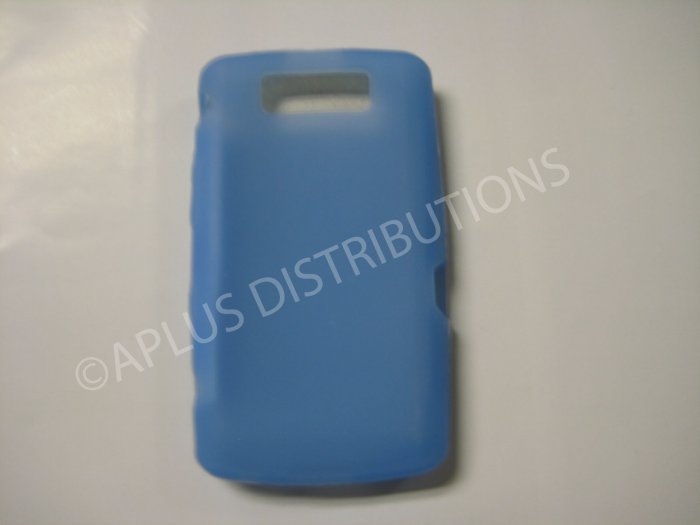 New Light Blue Solid Color Silicone Cover For Blackberry 9550 - (0191)