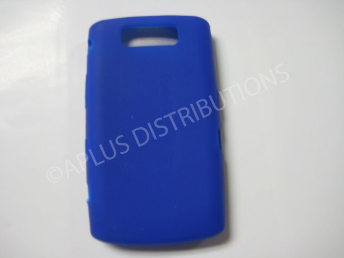 New Dark Blue Solid Color Silicone Cover For Blackberry 9550 - (0154)