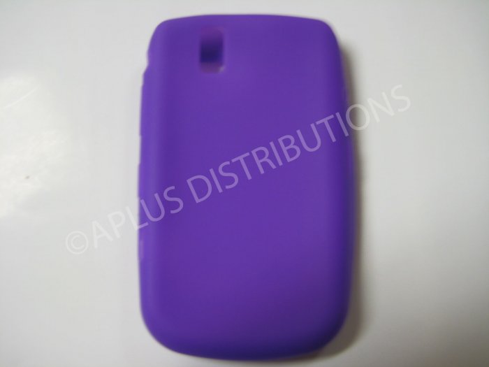 New Purple Solid Color Silicone Cover For Blackberry 9630 - (0151)