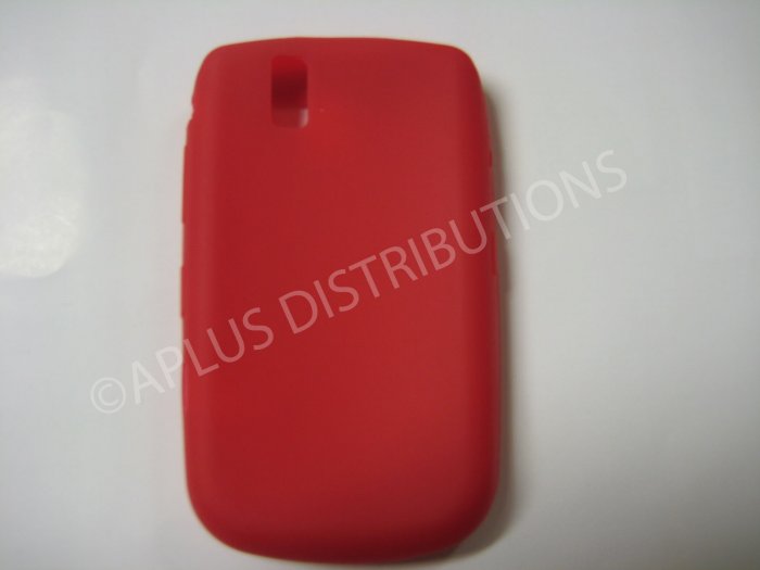 New Red Solid Color Silicone Cover For Blackberry 9630 - (0155)
