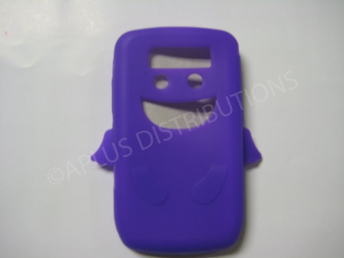 New Purple Angel Design Silicone Cover For Blackberry 8900 - (0181)