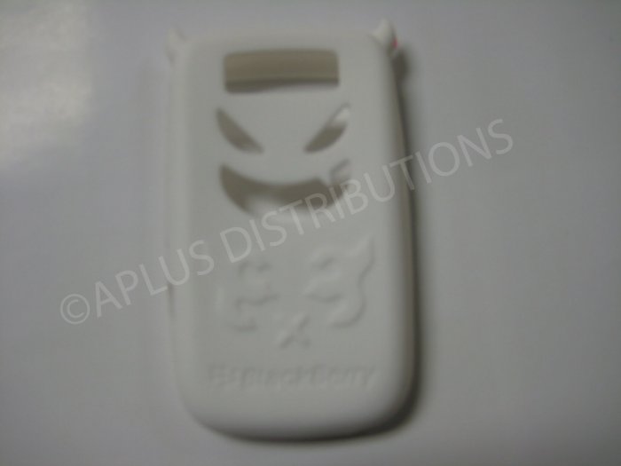 New White Devil Design Silicone Cover For Blackberry 8900 - (0186)