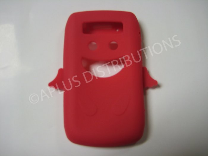 New Red Angel Design Silicone Cover For Blackberry 9700 - (0025)