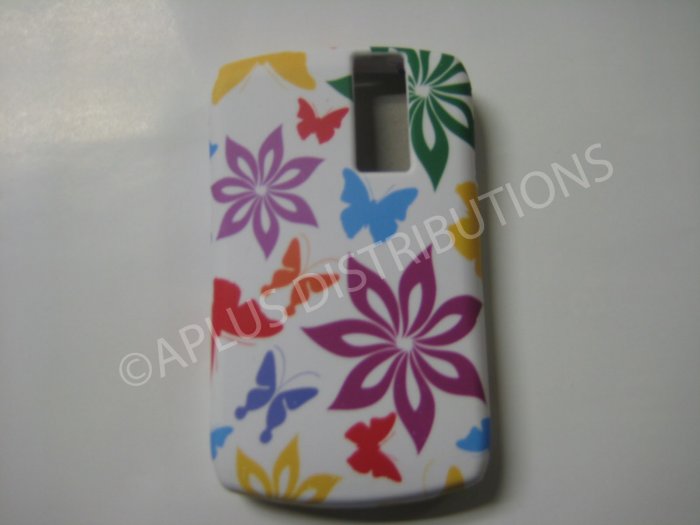 New Multi-Color Flower Image TPU Cover For Blackberry 8300 - (0092)