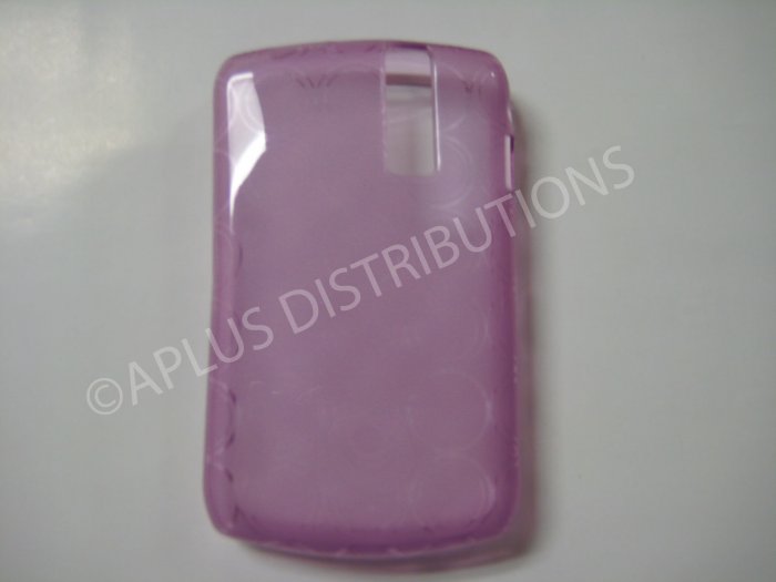 New Purple Transparent Multi-Circles TPU Cover For Blackberry 8300 - (0098)