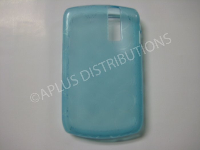 New Light Blue Transparent Multi-Circles TPU Cover For Blackberry 8300 - (0043)