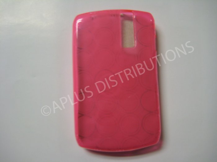 New Pink Transparent Multi-Circles TPU Cover For Blackberry 8300 - (0036)