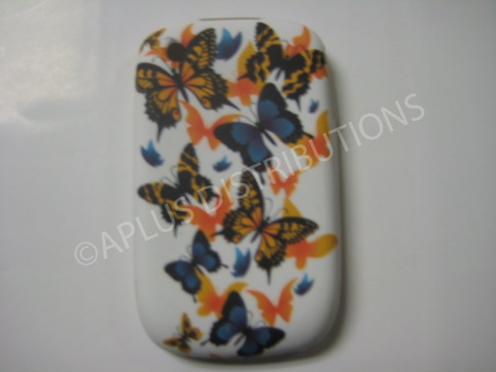 New Orange Butterfly Series TPU Cover For Blackberry 8520 - (0032)