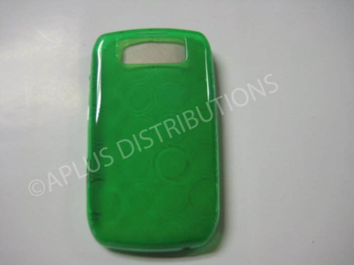 New Green Transparent Multi-Circles TPU Cover For Blackberry 8900 - (0035)