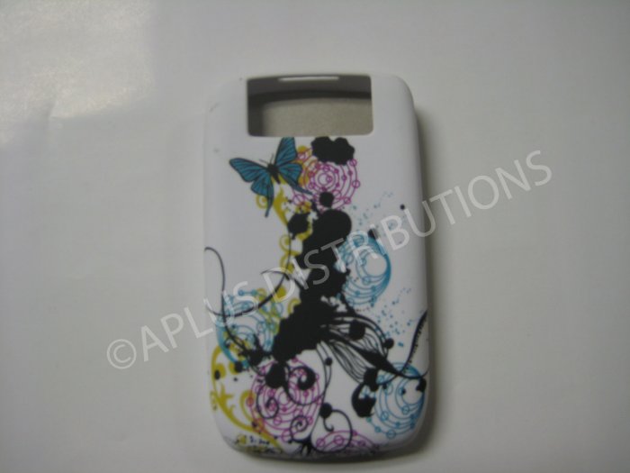 New Black Paint Graphics TPU Cover For Blackberry 8900 - (0095)