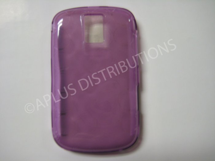 New Purple Transparent Multi-Circles TPU Cover For Blackberry 9000 - (0098)