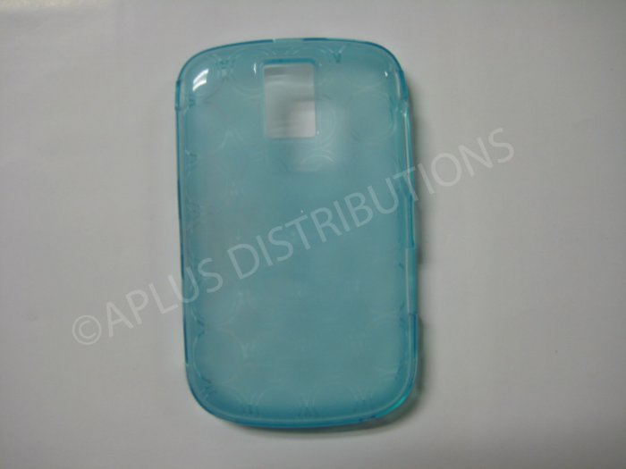 New Light Blue Transparent Multi-Circles TPU Cover For Blackberry 9000 - (0043)