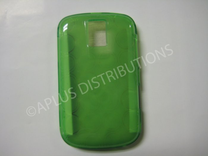 New Green Transparent Multi-Circles TPU Cover For Blackberry 9000 - (0035)