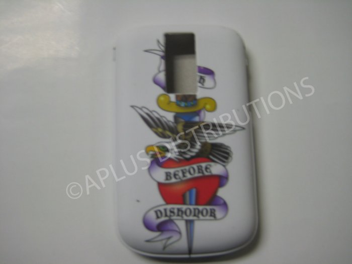 New Red Ed Hardy Dishonor TPU Cover For Blackberry 9000 - (0102)