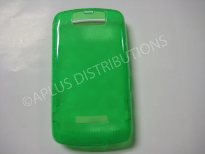 New Green Transparent Multi-Circles TPU Cover For Blackberry 9500 - (0035)
