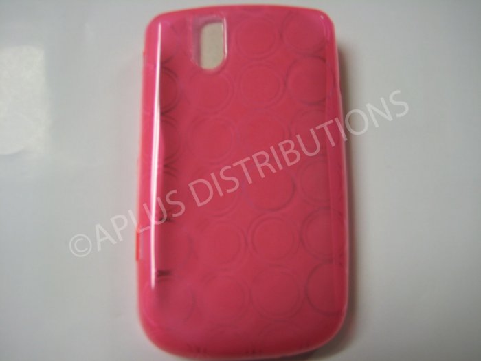 New Pink Transparent Multi-Circles TPU Cover For Blackberry 9630 - (0036)