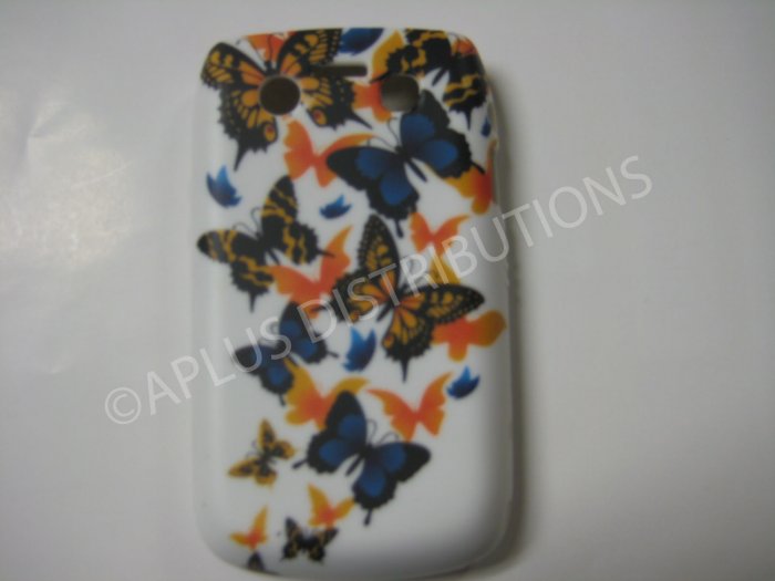 New Orange Butterfly Series TPU Cover For Blackberry 9700 - (0032)