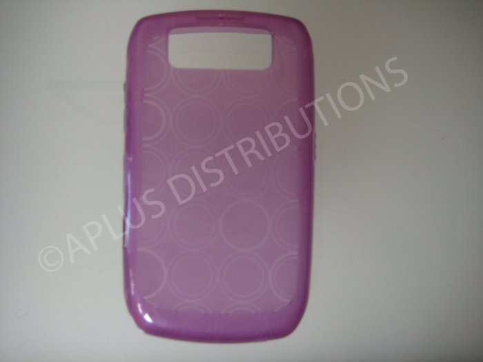 New Purple Transparent Multi-Circles TPU Cover For Blackberry 8900 - (0098)
