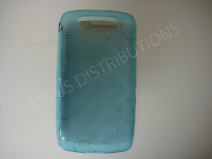 New Light Blue Transparent Multi-Circles TPU Cover For Blackberry 9550 - (0043)