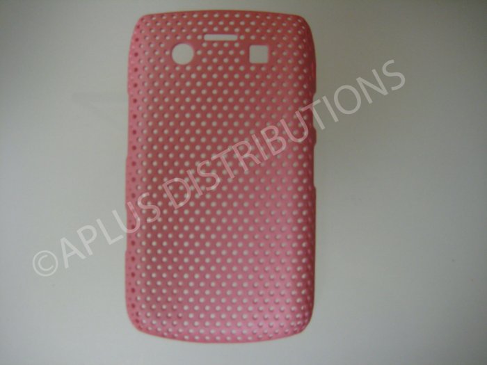 New Pink Lattice Pattern Design Hard Protective Cover For Blackberry 9700 - (0061)