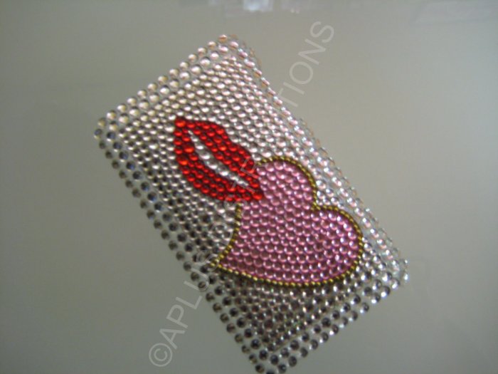 NEW FASHIONABLE BLING LIPS N HEART FOR IPOD TOUCH 2ND 3RD GENERATION- RED/PINK