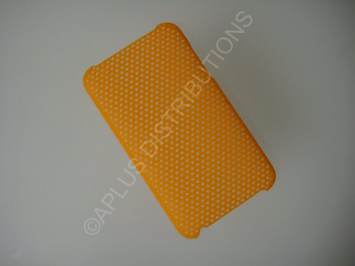NEW Hard Protective Case For 2ND 3RD GENERATION SOLID LATTICE PATTERN IPOD TOUCH-ORANGE