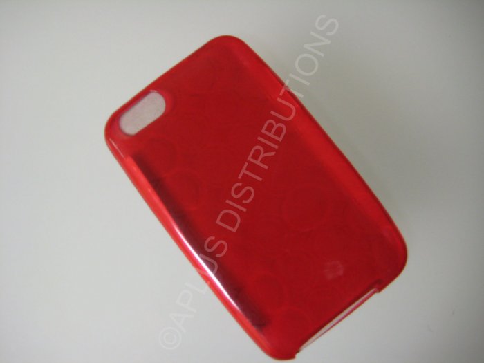NEW FOR IPOD TOUCH 2ND & 3RD GENERATION TRANSPARENT MULTI-CIRCLES-RED