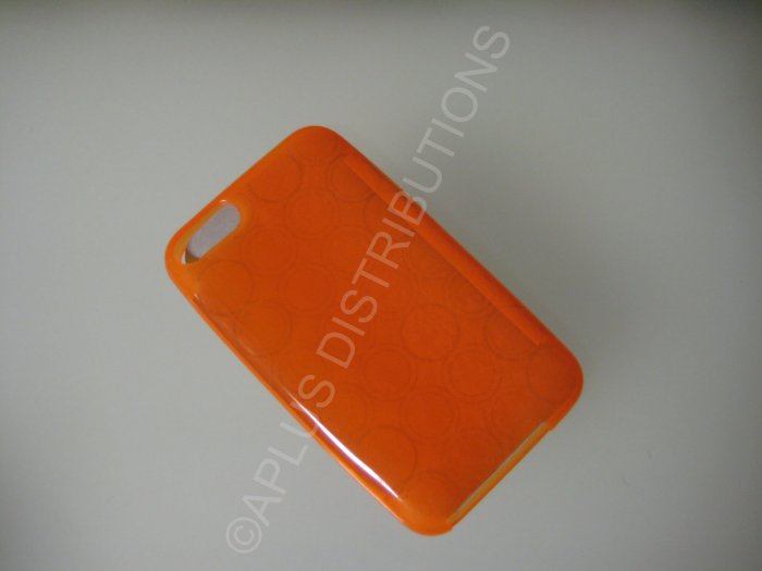 NEW FOR IPOD TOUCH 2ND & 3RD GENERATION TRANSPARENT MULTI-CIRCLES-ORANGE