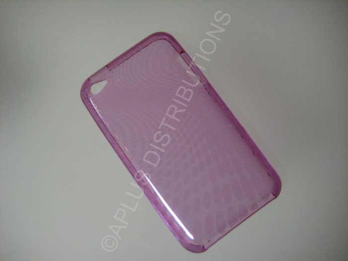 NEW FOR IPOD TOUCH 4TH GENERATION TRANSPARENT SWIRL ROUNDLETS-PURPLE