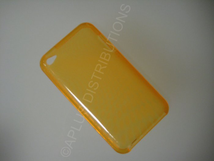 NEW FOR IPOD TOUCH 4TH GENERATION TRANSPARENT SWIRL ROUNDLETS-ORANGE