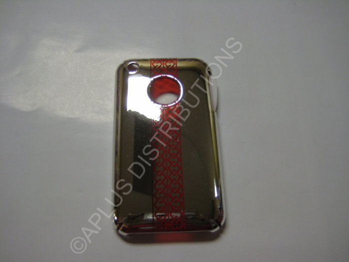 New Chrome Tire Tracks Design Hard Protective Cover For iPhone 3G 3GS - (0067)